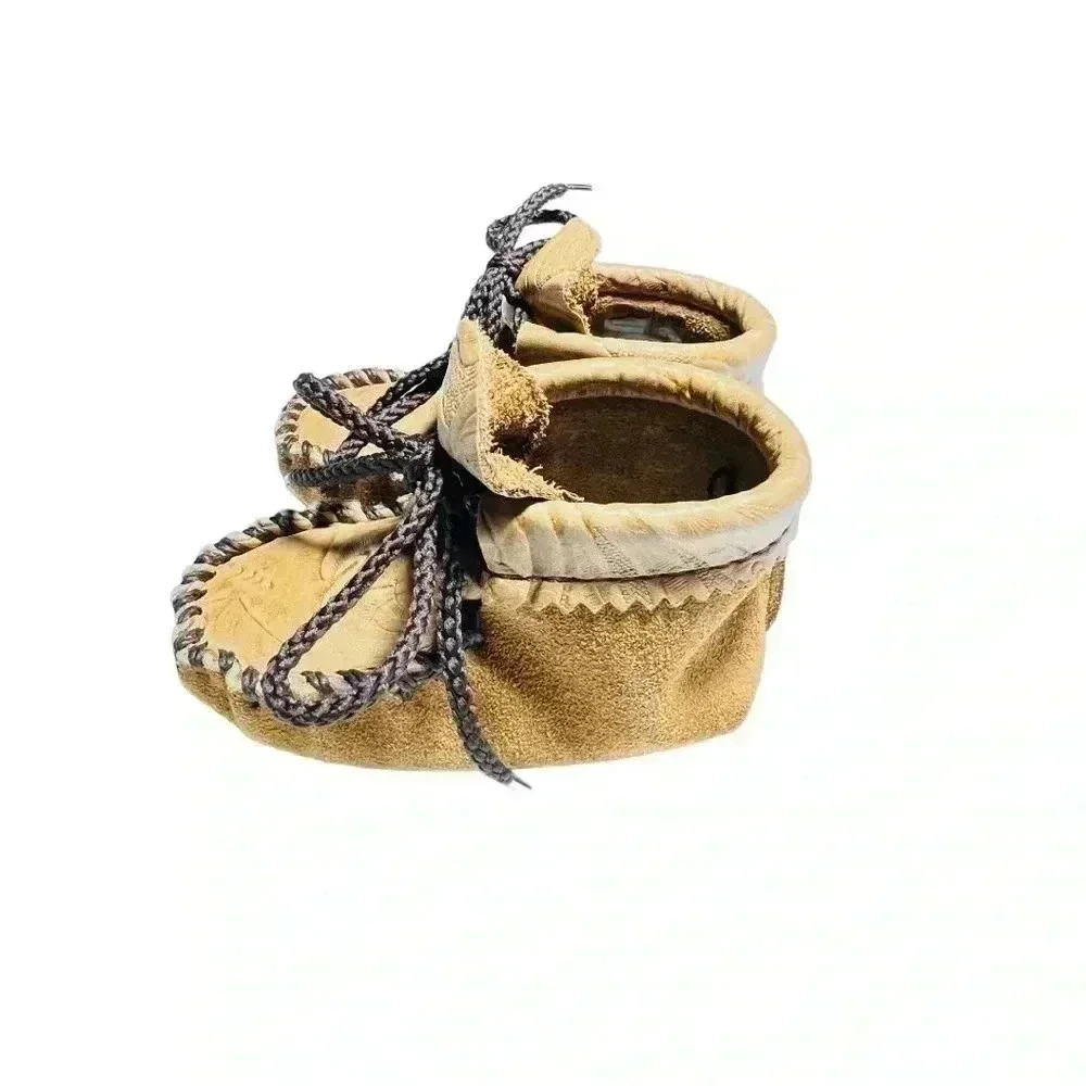 ITASCA BABY BROWN MOCCASINS•SIZE MEDIUM INFANT SIZE•PREOWNED GREAT CONDITION•